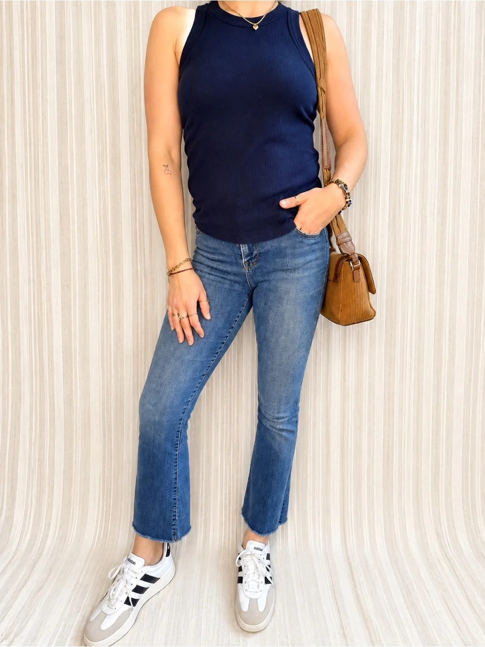 Free People Blue Flare Jeans Raw Hem W28
